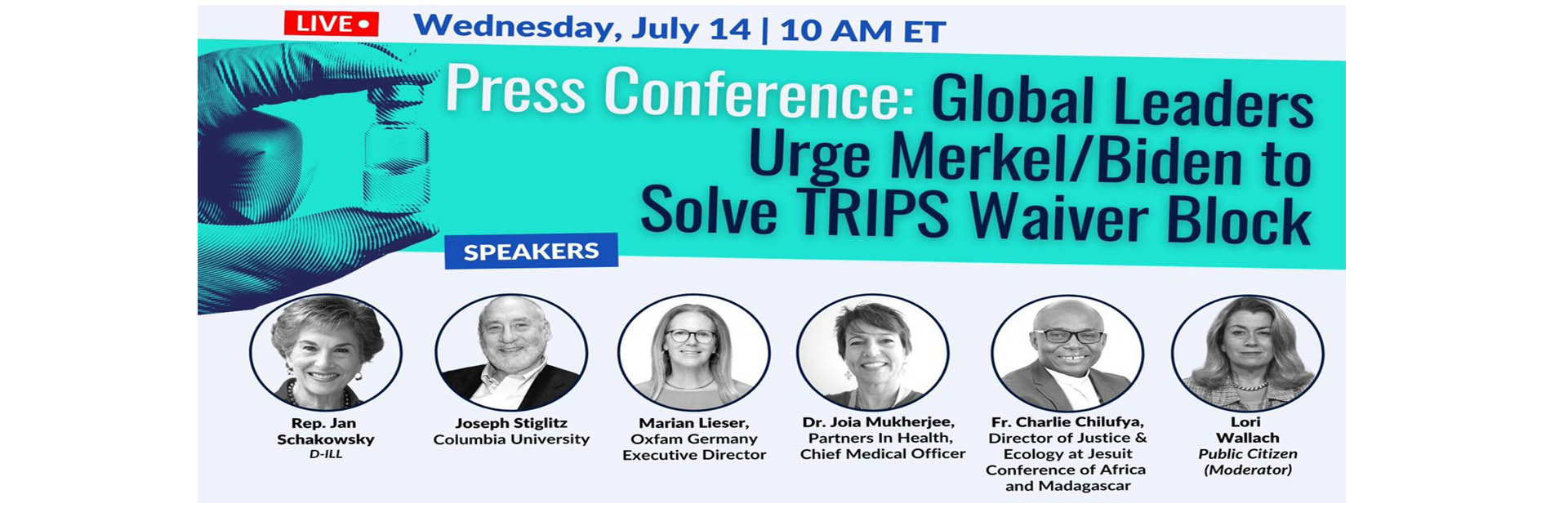 Global – As Delta Variant Rages, Public Health, Other Experts Urge Biden to Use Merkel Summit to End German Blockage of WTO TRIPS Waiver for COVID-19 Vaccines