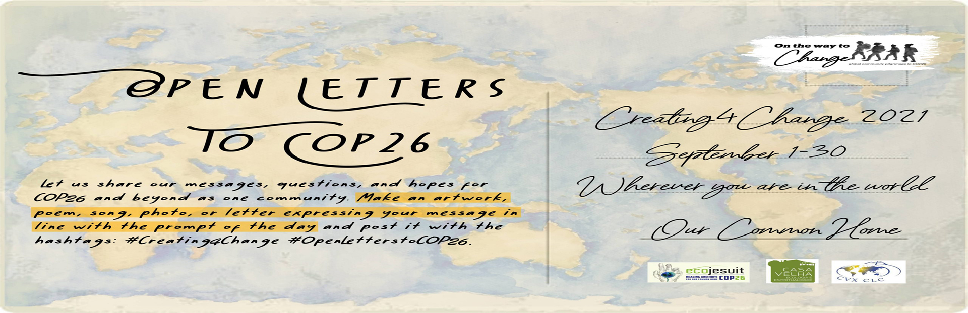 Global – #Creating4Change2021 : Lettres ouvertes à la COP26