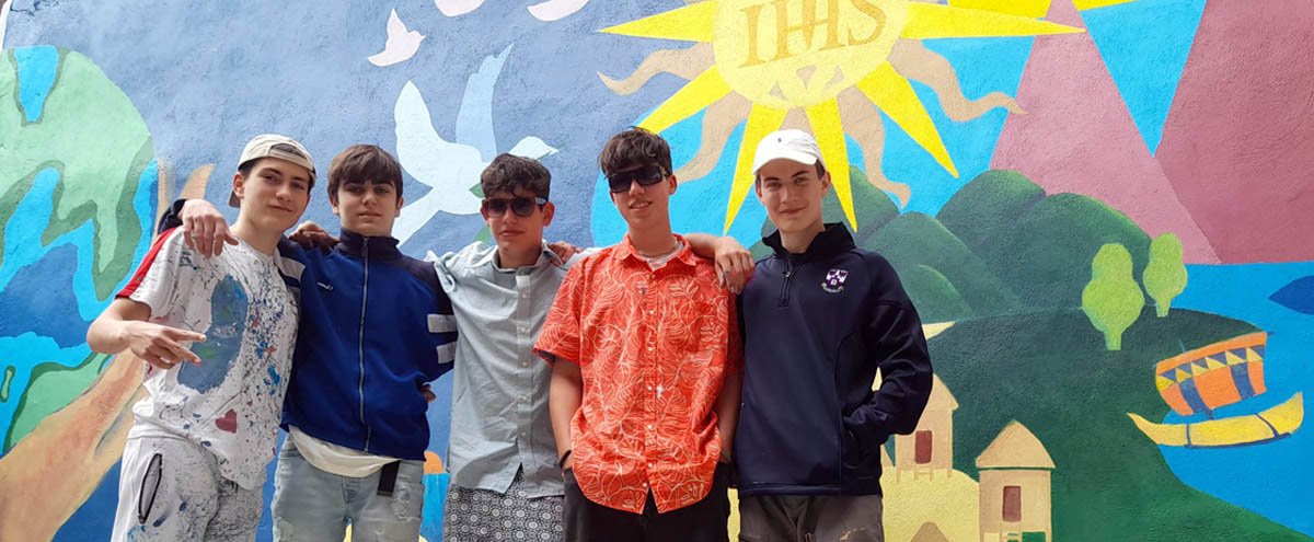 Ireland – Clongowes Students Paint Laudato Si’ Mural