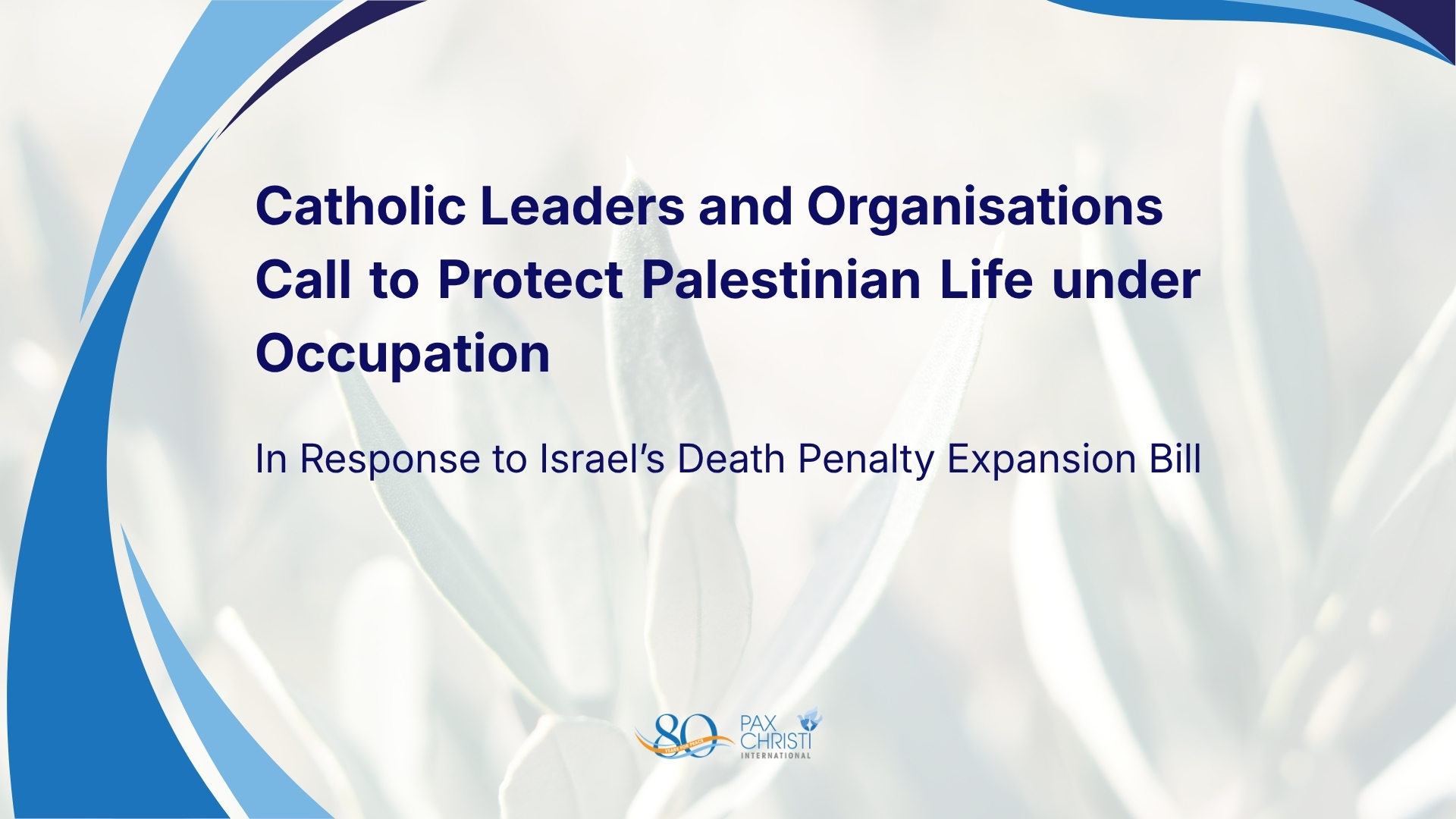 Líderes y organizaciones católicas hacen un llamamiento para proteger la vida de los palestinos bajo la ocupación