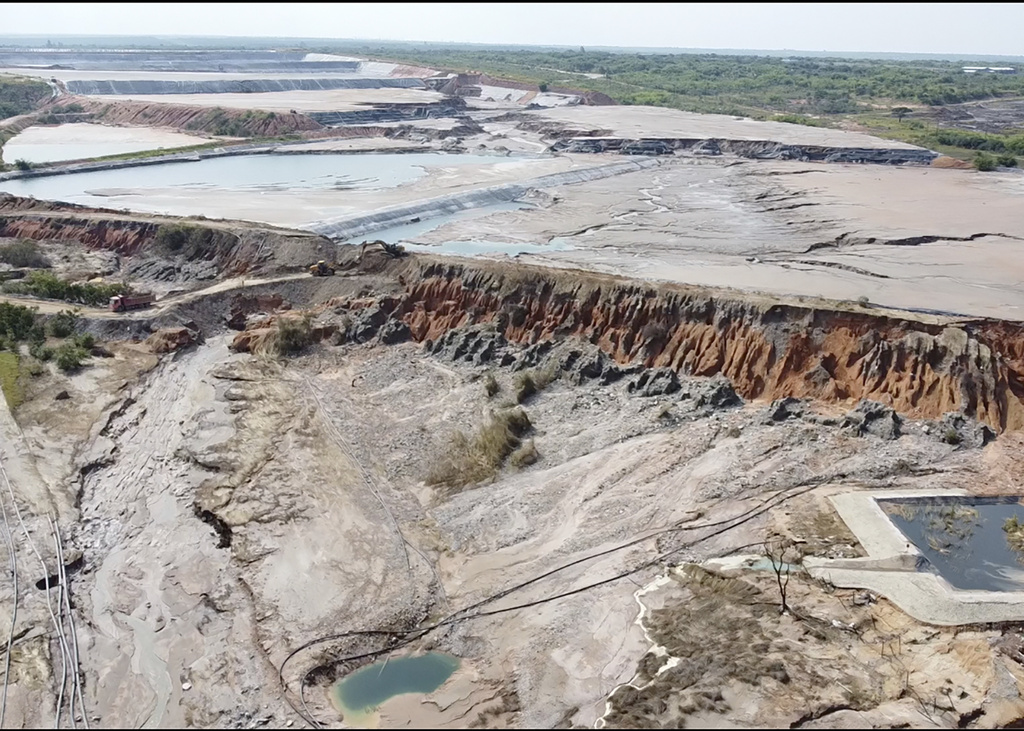 A breach at a tailing dam at a Sino-Metals Leach Zambia mine near Kitwe. AP Photo-Richard Kille, File